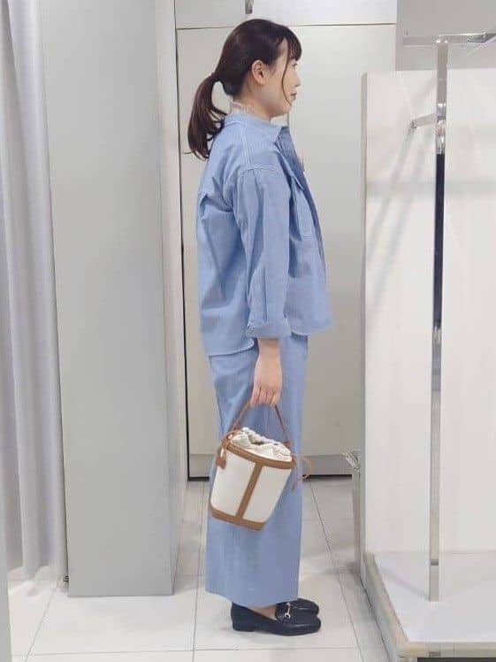 AZUSAさんの「Reflect｜【羽織にも◎】ダンガリーシャツ」を使ったコーディネート