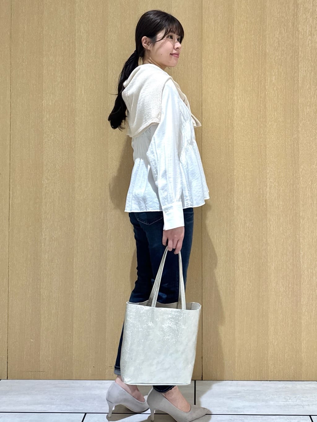 nanaさんの「UNTITLED｜◆【洗える/光沢感】ファンシーヤーンニット」を使ったコーディネート