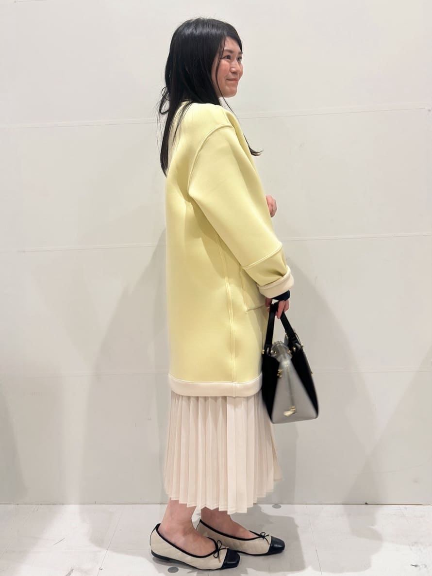 Minさんの「OPAQUE.CLIP｜リバーシブル配色ノーカラーコート【洗濯機OK】」を使ったコーディネート