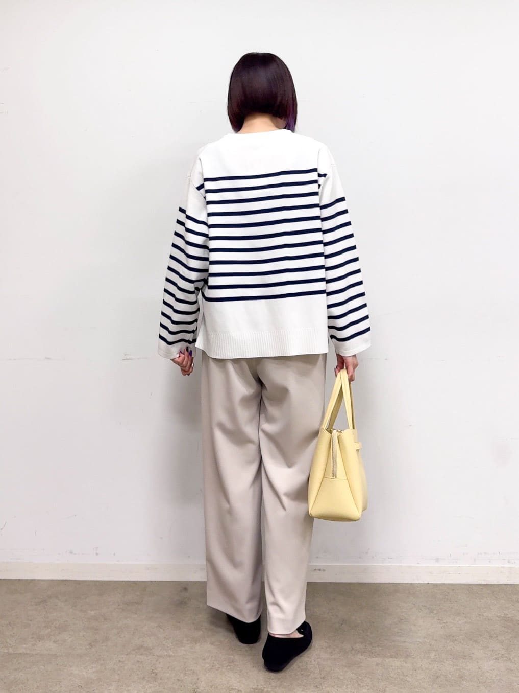 𝐜𝐡𝐢𝐤𝐚さんの「SHOO･LA･RUE｜楽にきちんと見られたい　大人カジュアルボーダーニット」を使ったコーディネート