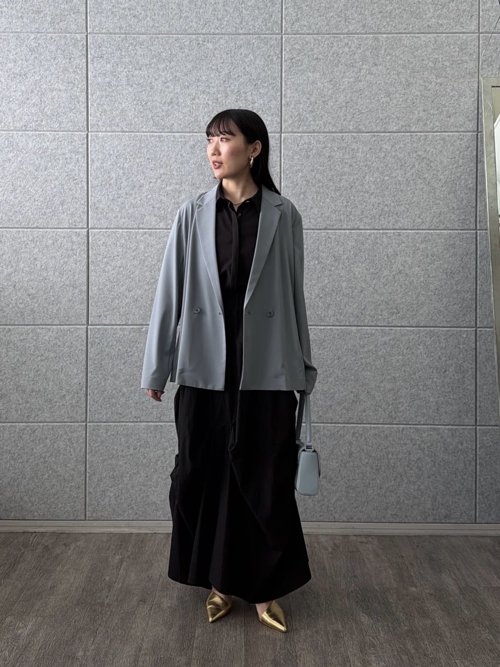 rinaさんの「INDIVI｜Comfy SET UP｜ダブルブレストイージージャケット【セットアップ対応／通勤／カセット服／接触」を使ったコーディネート