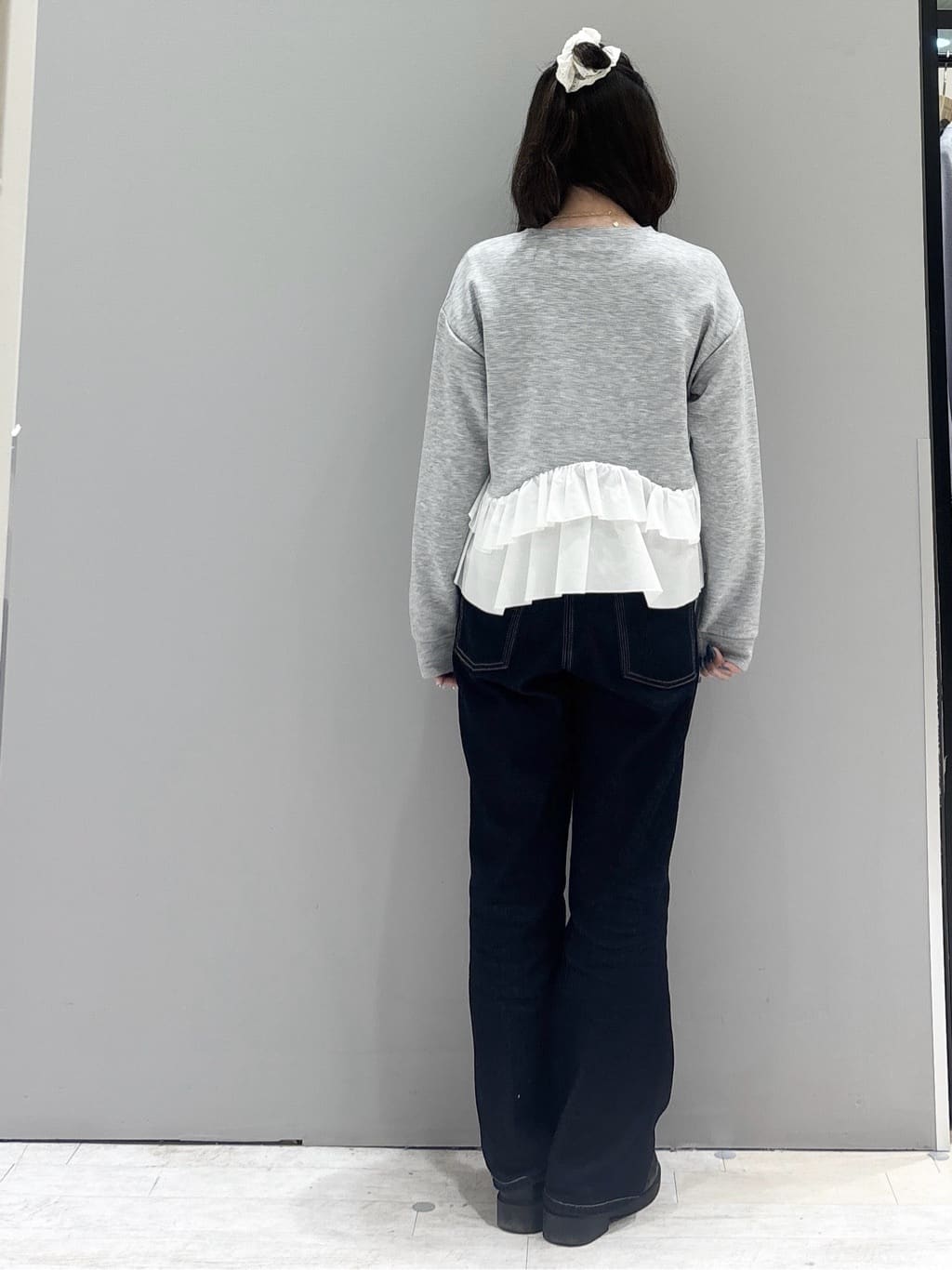 かほさんの「OPAQUE.CLIP｜裾フリルドッキングトップス【洗濯機OK】」を使ったコーディネート