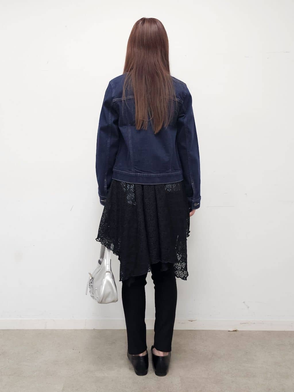 ゆゆさんの「SHOO･LA･RUE｜【SHOO・LA・RUE DENIM/S-LL/高レビュー】大人のための ノーカラーデニムジャケット」を使ったコーディネート