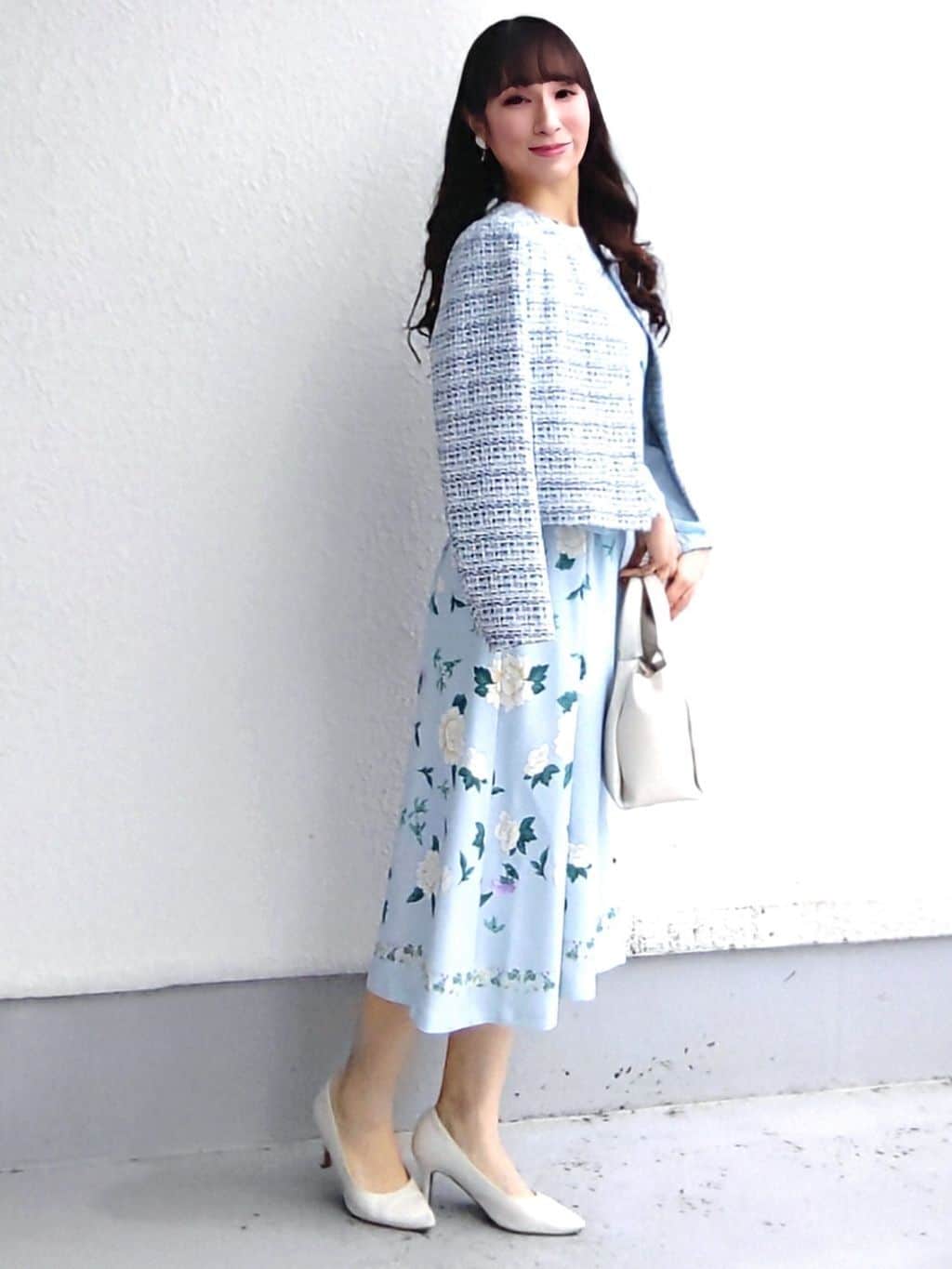 keinaさんの「SunaUna｜【ON/OFF着回し】カラーツイードジャケット」を使ったコーディネート