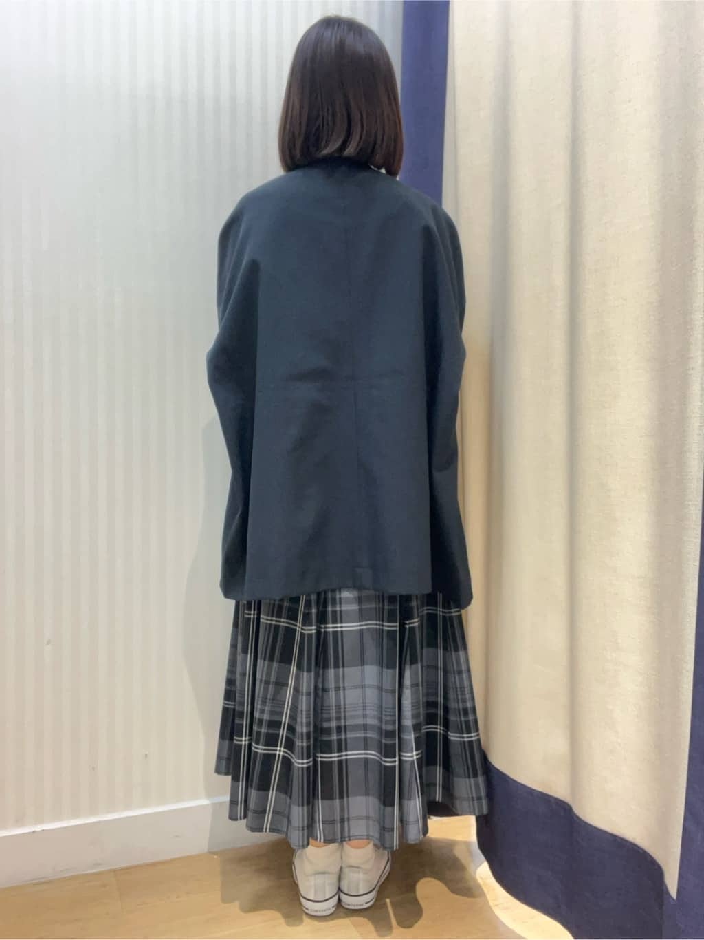 momoさんの「Dessin｜【花粉ガード/撥水加工/洗える】クルーネックスプリングコート」を使ったコーディネート