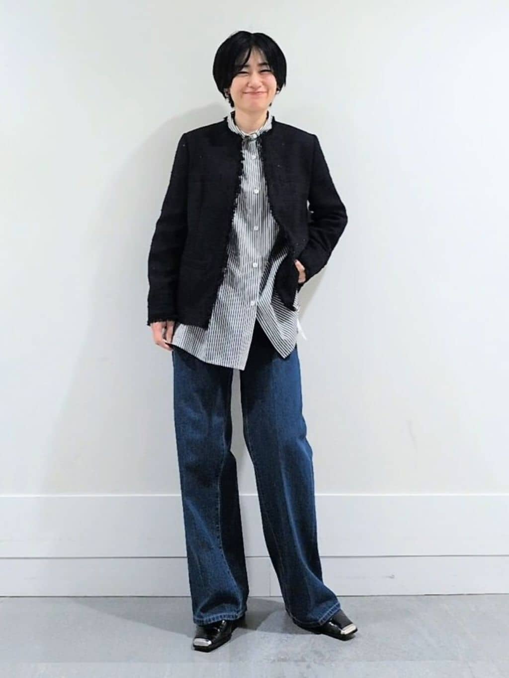 ミズタさんの「UNTITLED｜【仕事着/スーツ】ファンシーツイード ジャケット」を使ったコーディネート