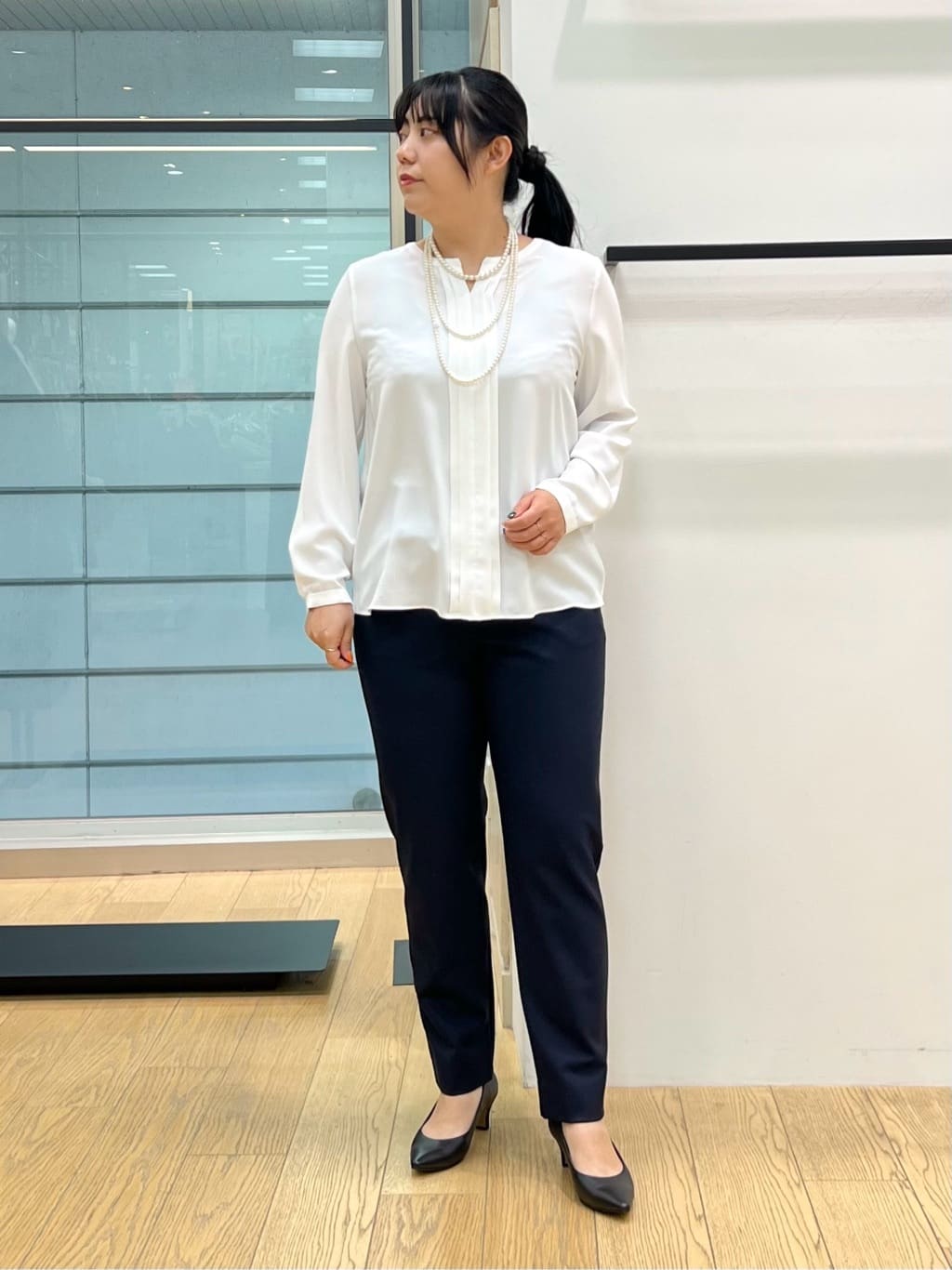 shimaさんの「INDIVI｜【セレモニー／洗える】ミックスツイードライトジャケット」を使ったコーディネート