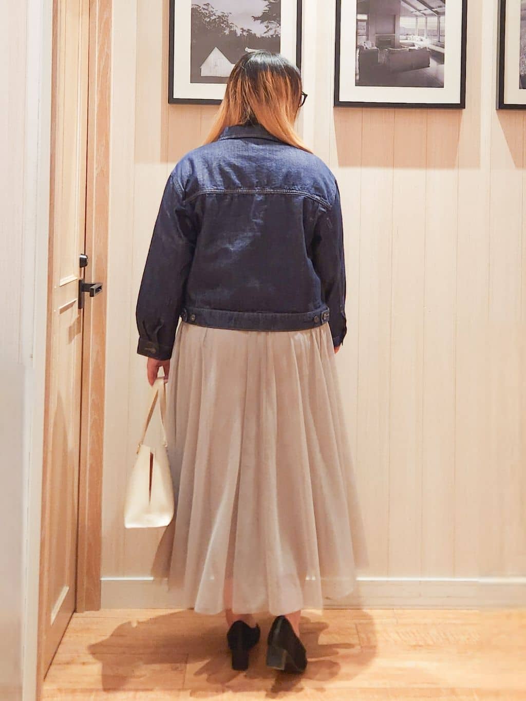 れーやんさんの「SHOO･LA･RUE｜【SHOO・LA・RUE DENIM】羽織るだけでこなれる　オーバーサイズデニムジャケット」を使ったコーディネート