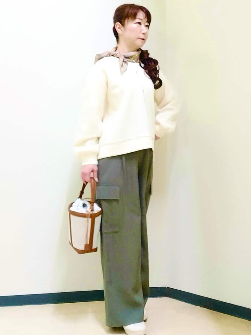 花さんの「Reflect｜チュールレイヤードスリーブプルオーバー」を使ったコーディネート