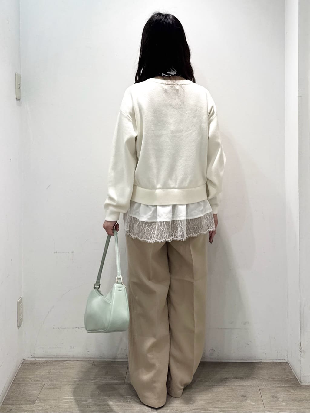 yuicciさんの「OPAQUE.CLIP｜裾レースドッキングニット」を使ったコーディネート