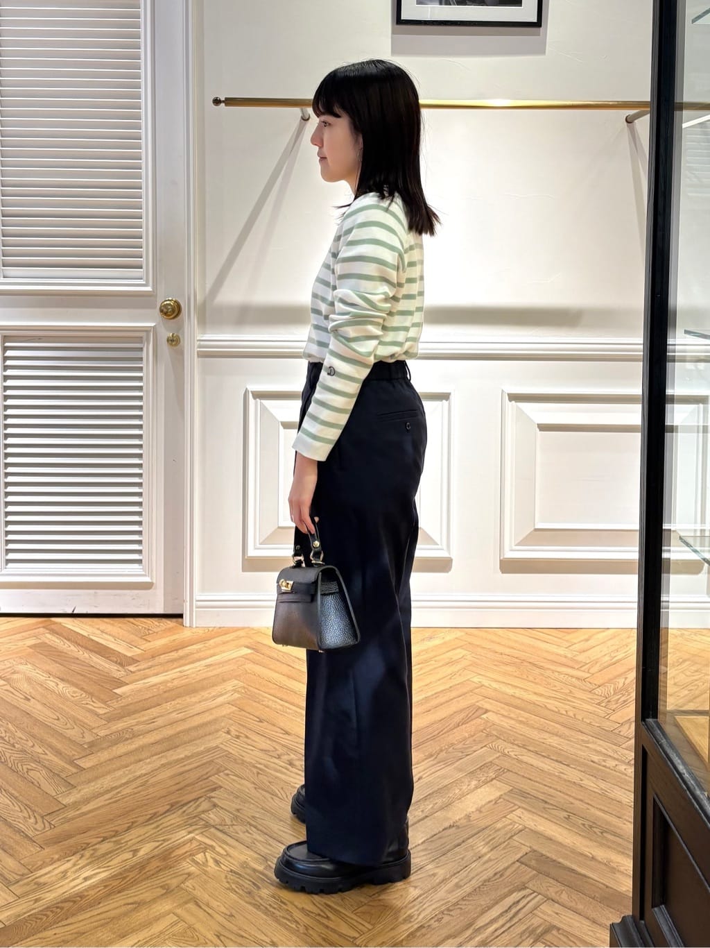 cocoさんの「DRESSTERIOR｜◆【ウォッシャブル】コットンフルニードルボーダーニット」を使ったコーディネート