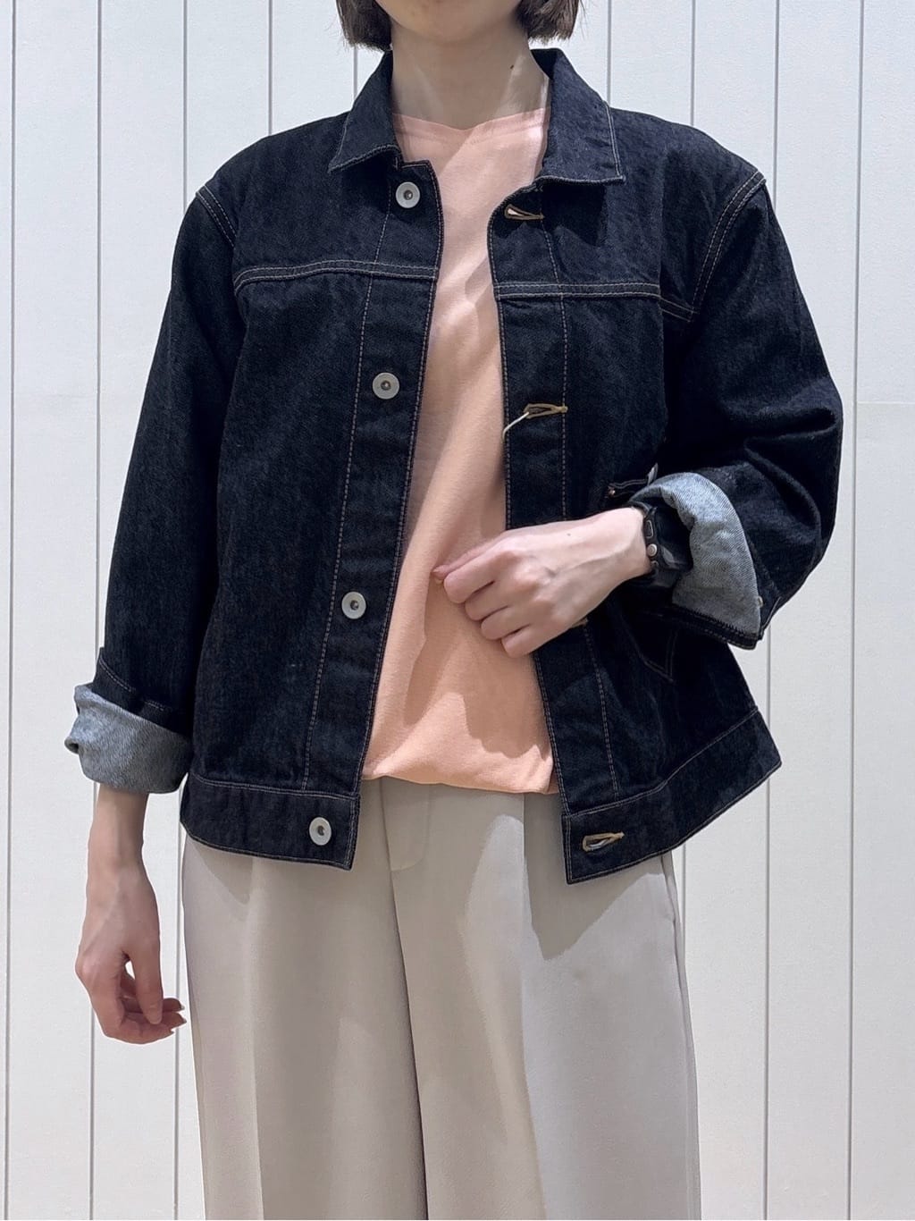 risaさんの「Dessin｜【洗える】後ろボタンニットプルオーバー七分袖」を使ったコーディネート