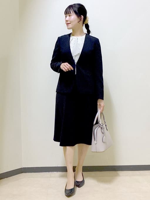  beni_gingerさんの「Reflect｜【SS-4Lサイズ／通勤／セットアップ可】ノーカラージャケット」を使ったコーディネート
