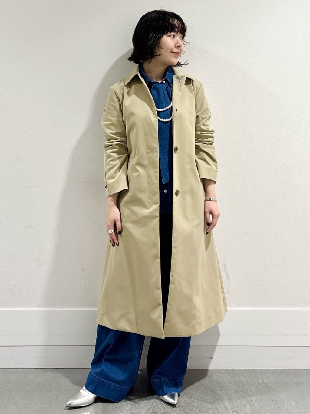 モエカさんの「UNTITLED｜◆【はっ水/洗える】タスランステンカラーコート」を使ったコーディネート
