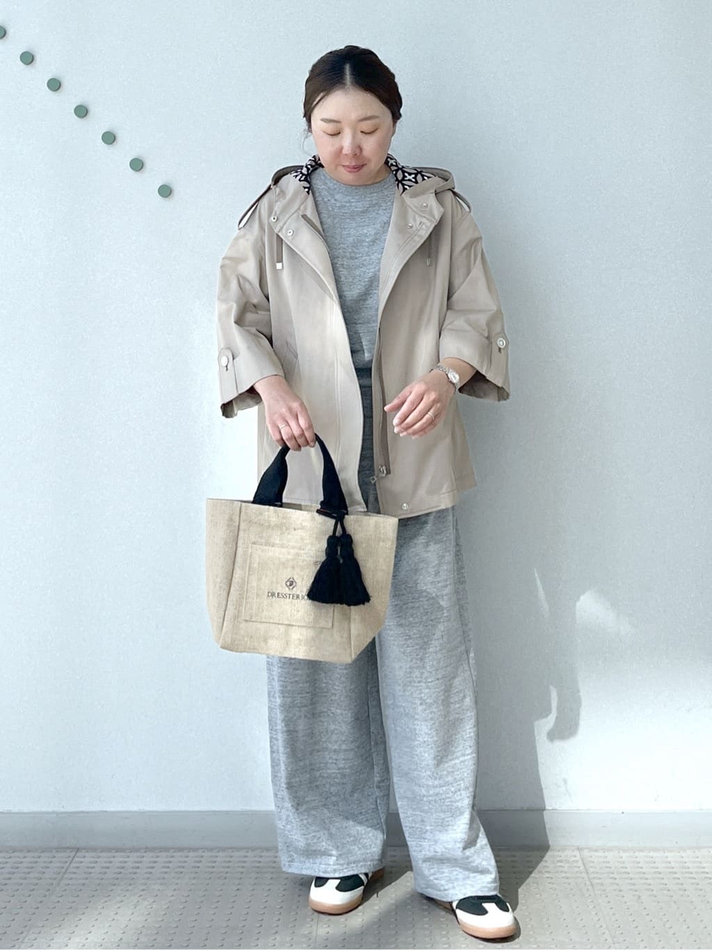 Soeさんの「DRESSTERIOR｜【セットアップ可/ウォッシャブル】ストレッチ裏毛ハーフスリーブプルオーバー」を使ったコーディネート