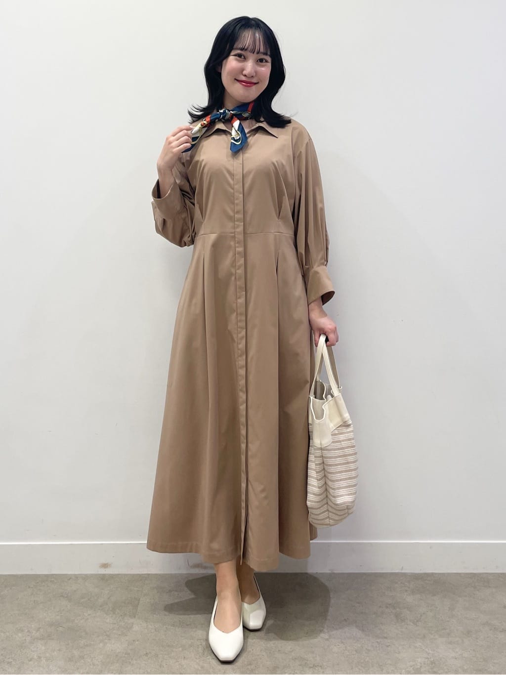 yukariさんの「Reflect｜タイプライターシャツロングワンピース」を使ったコーディネート
