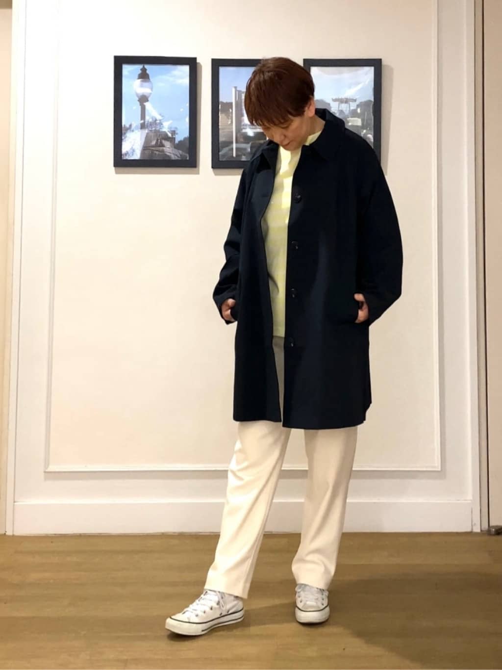 Hiroさんの「Dessin｜【花粉ガード/撥水加工/洗える】ステンカラースプリングコート」を使ったコーディネート