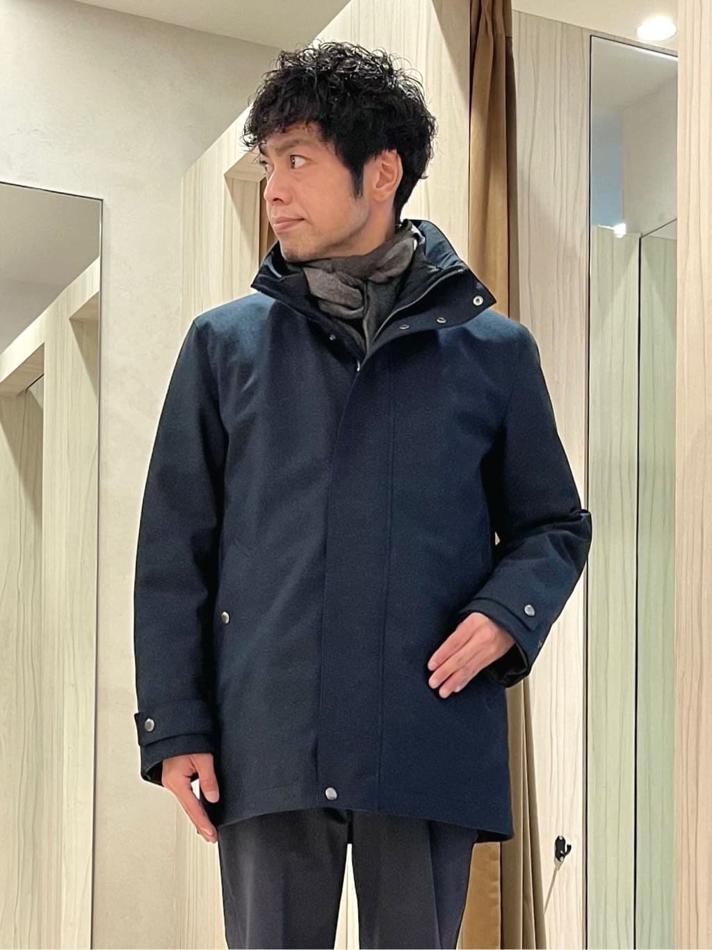 URAさんの「TAKEO KIKUCHI｜【3WAY】ドビー ダウンライナー付ブルゾン」を使ったコーディネート