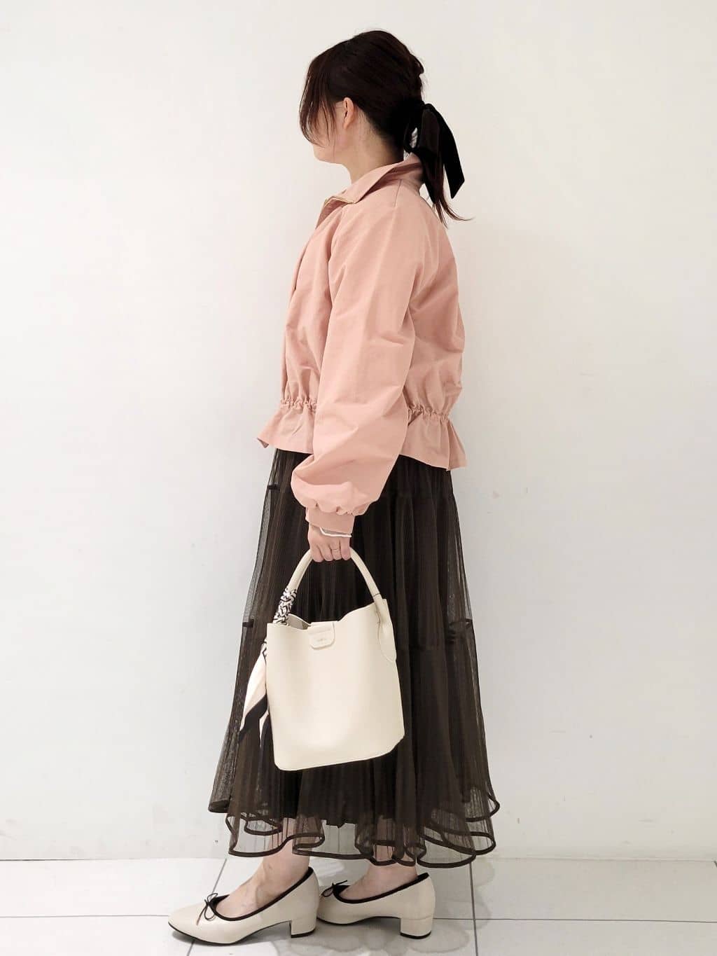 kinaさんの「index｜スタンドカラーペプラムブルゾン【洗濯機OK】」を使ったコーディネート