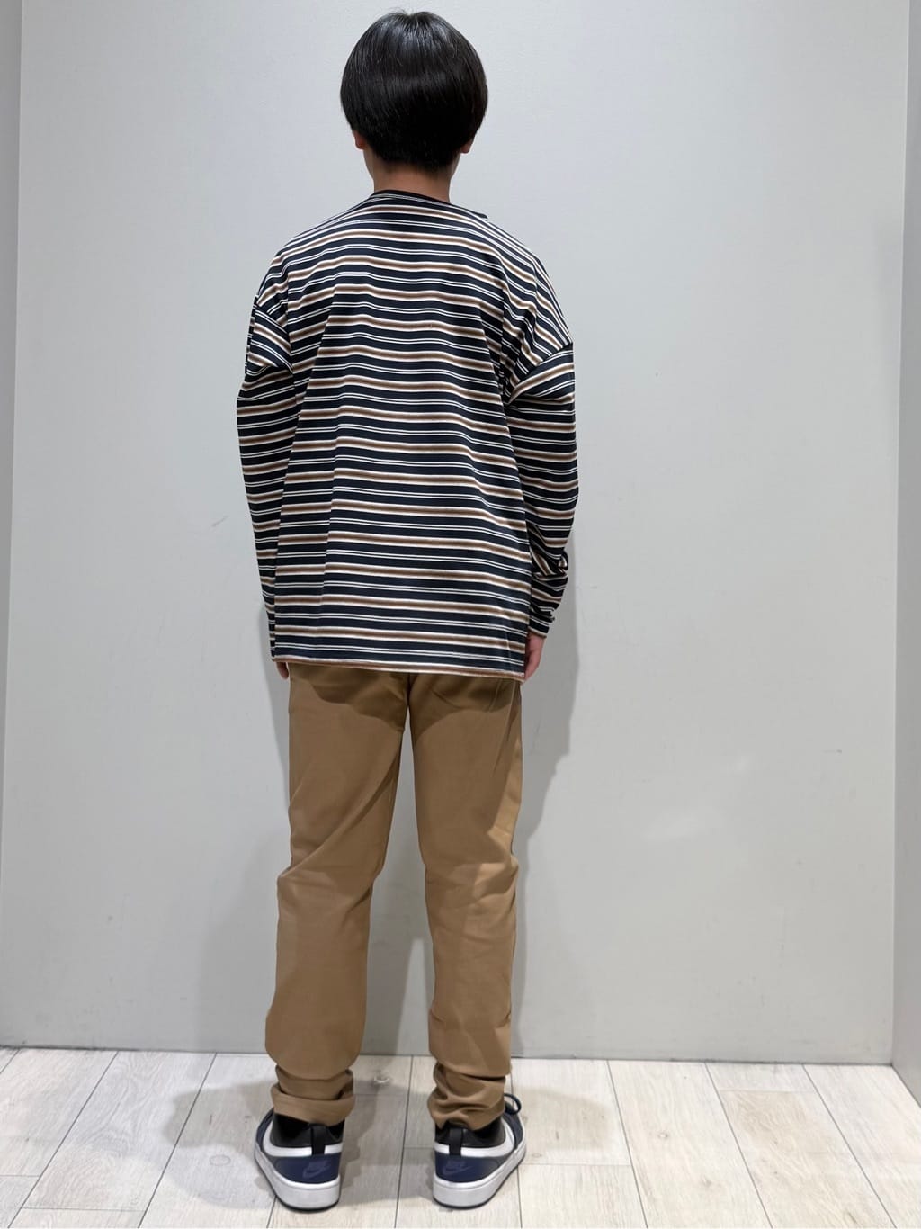 kuboさんの「THE SHOP TK｜【110-160】マルチボーダーロンT」を使ったコーディネート
