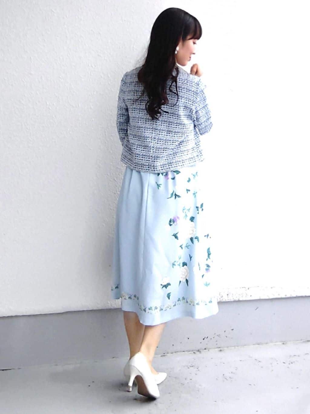 keinaさんの「SunaUna｜【ON/OFF着回し】カラーツイードジャケット」を使ったコーディネート