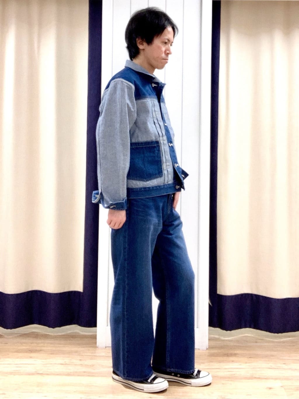 Takaさんの「Dessin｜【ユニセックス/2WAY】リバーシブルデニムジャケット」を使ったコーディネート