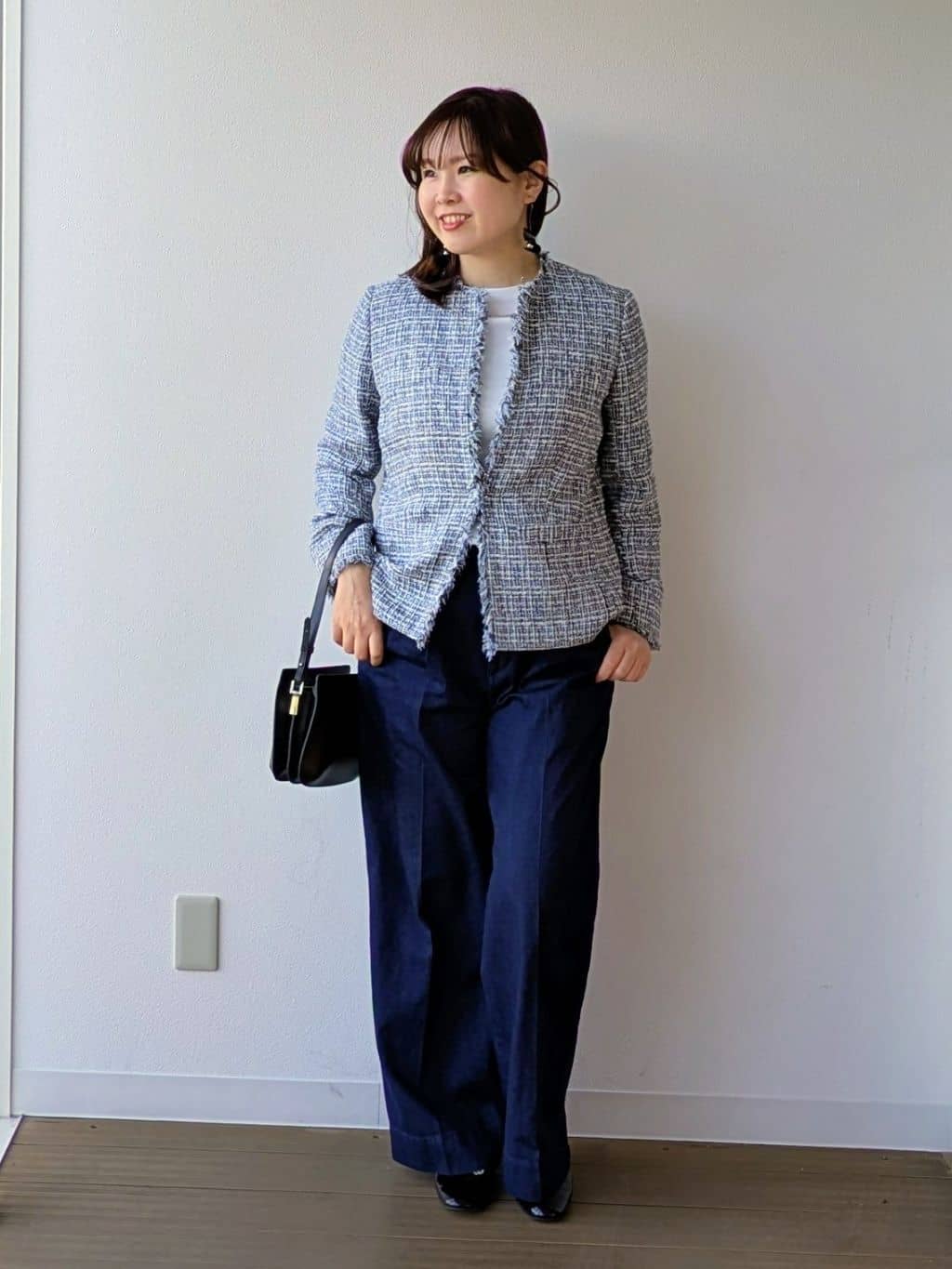 なみきさんの「UNTITLED｜【洗える】きれいめラウンドテールロンT」を使ったコーディネート