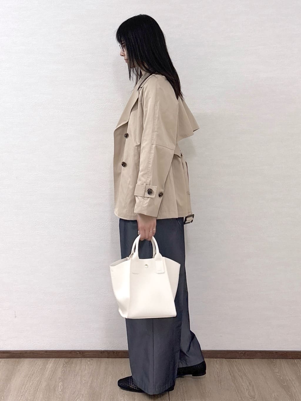 sachikoさんの「OPAQUE.CLIP｜ミドルトレンチコート【洗濯機OK】」を使ったコーディネート