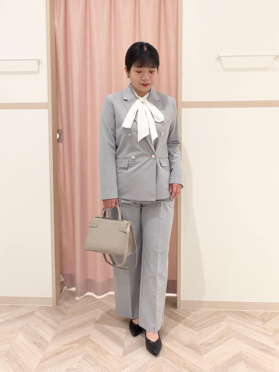 まちゃんなちゃんさんの「SHOO･LA･RUE｜【セットアップ可/S-LL/洗濯機可】マニッシュに決まる ダブルブレストジャケット」を使ったコーディネート