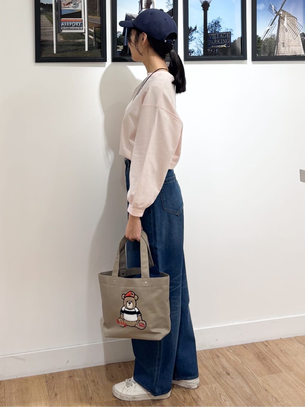 Ririkaさんの「Dessin｜【360度可愛い・洗える】バックヘンリーカットソー」を使ったコーディネート