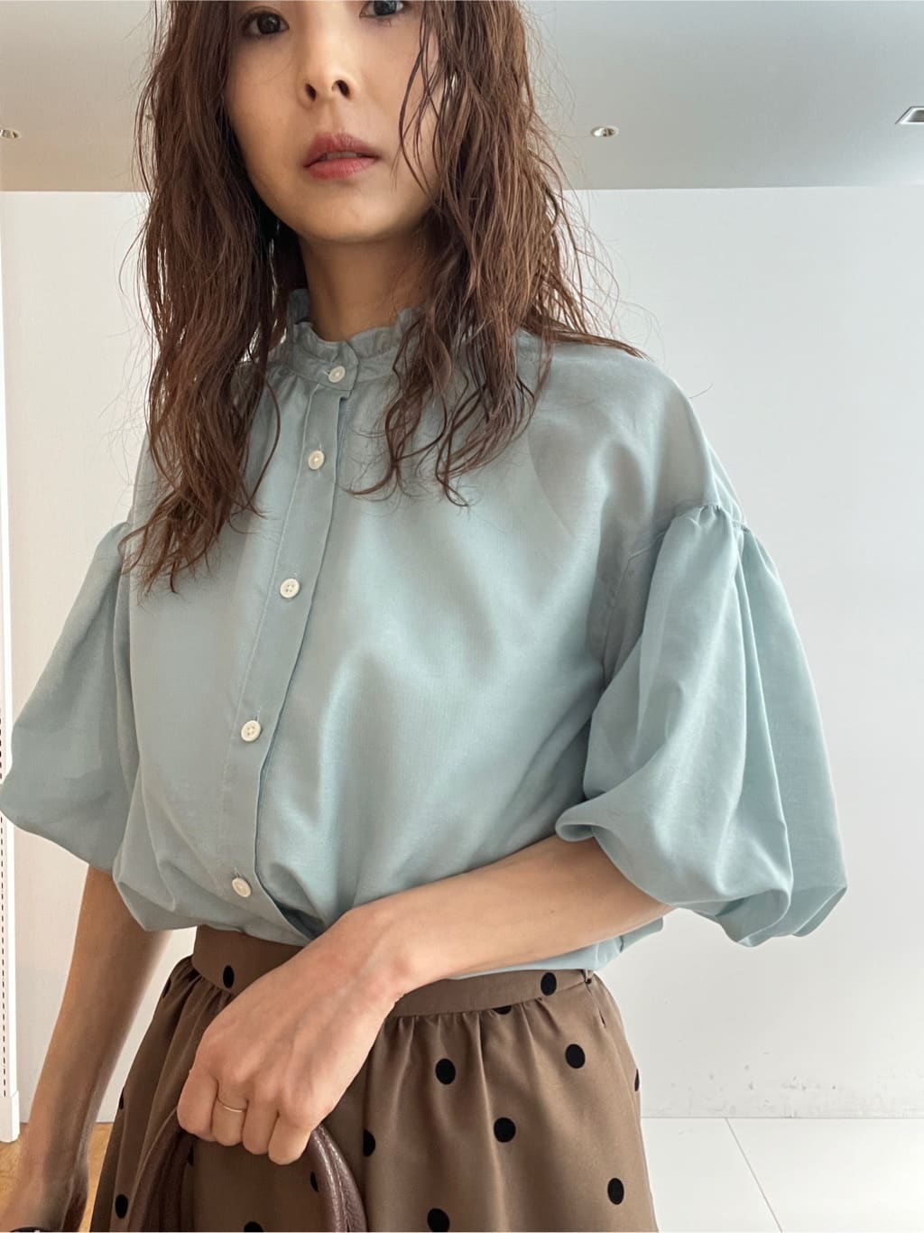 misaさんの「DRESSTERIOR｜【otonaMUSE5月号掲載/日本製】シュリンクレザーミニトート」を使ったコーディネート