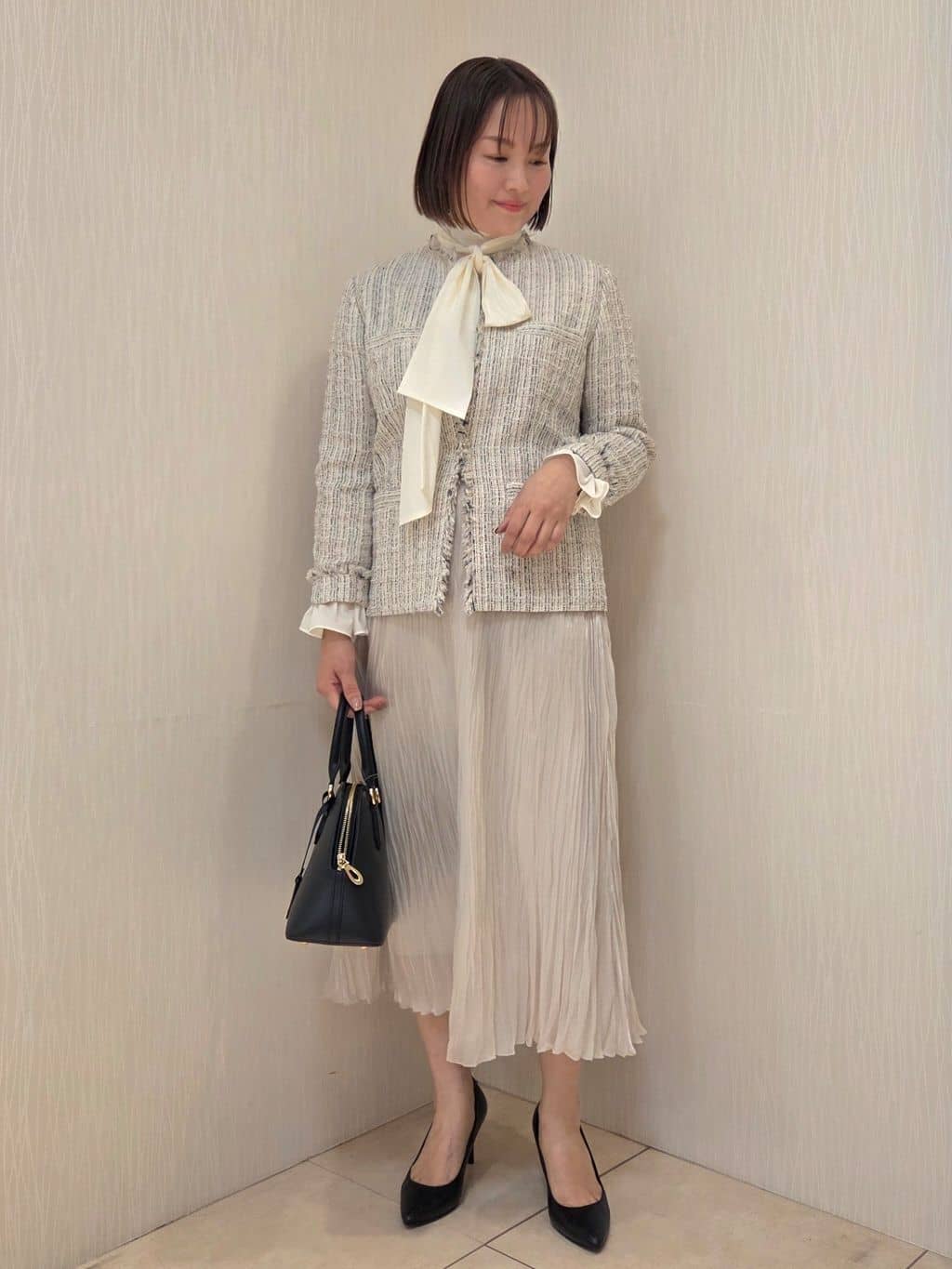naokoさんの「UNTITLED｜◆【セレモニー/華やか】2WAYボウタイブラウス」を使ったコーディネート