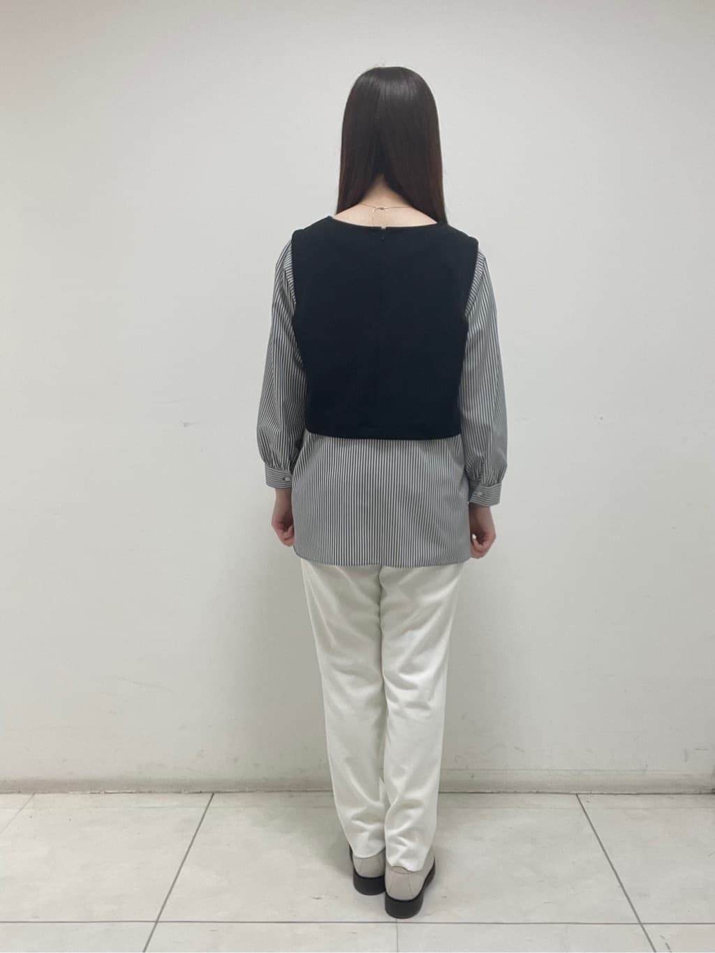 mさんの「INDIVI｜【洗える／UVケア】レイヤード風デザイントップス」を使ったコーディネート