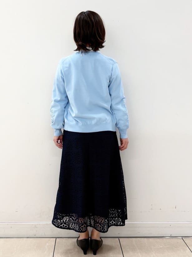 KIKIさんの「Reflect｜レースデザインスリーブカーディガン」を使ったコーディネート