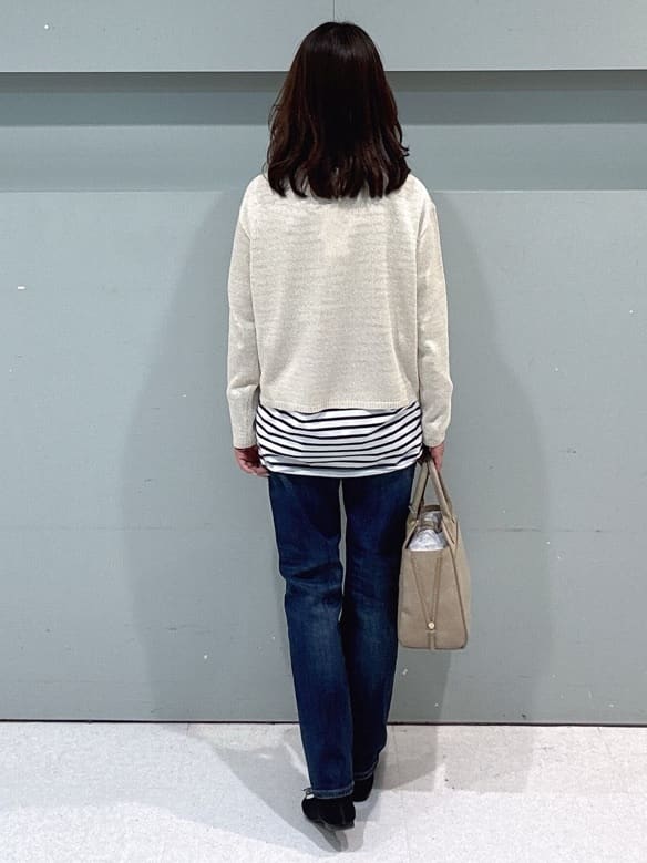 makiさんの「UNTITLED｜◆【洗える/光沢感】ファンシーヤーンニット」を使ったコーディネート