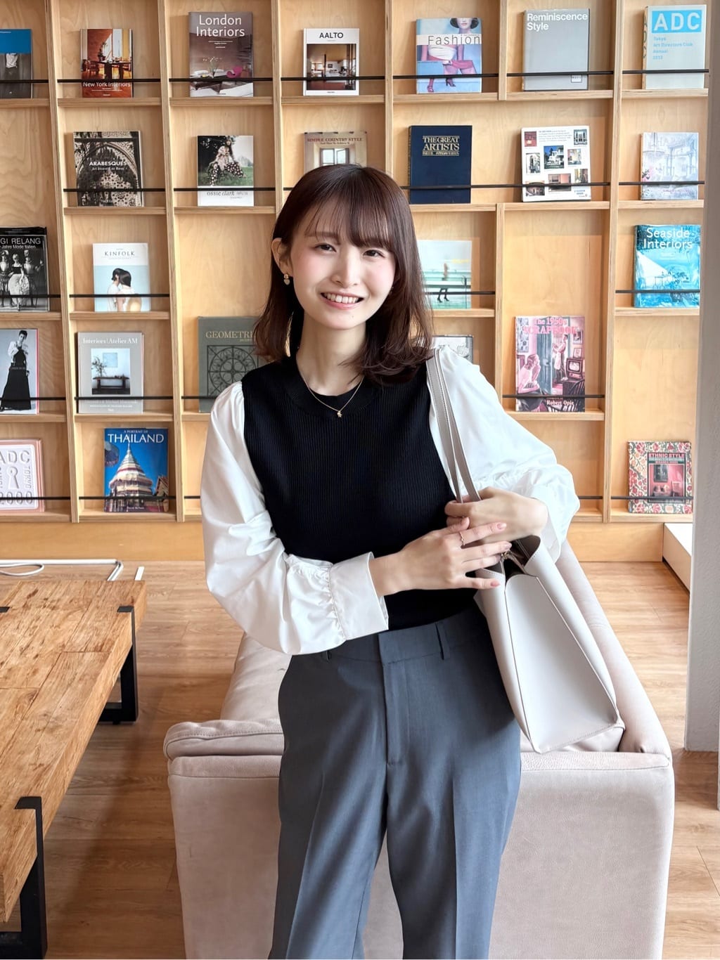 みさかさんの「index｜シャーリングドッキングニット【洗濯機OK】」を使ったコーディネート
