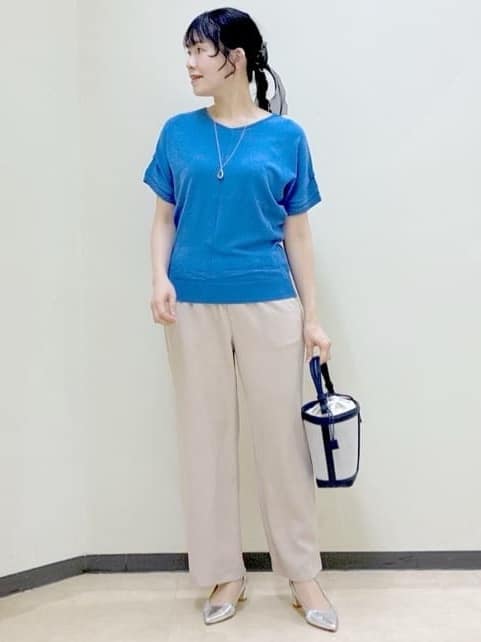  beni_gingerさんの「Reflect｜【選べる7色◎／手洗い可／二の腕カバー】半袖ニット」を使ったコーディネート