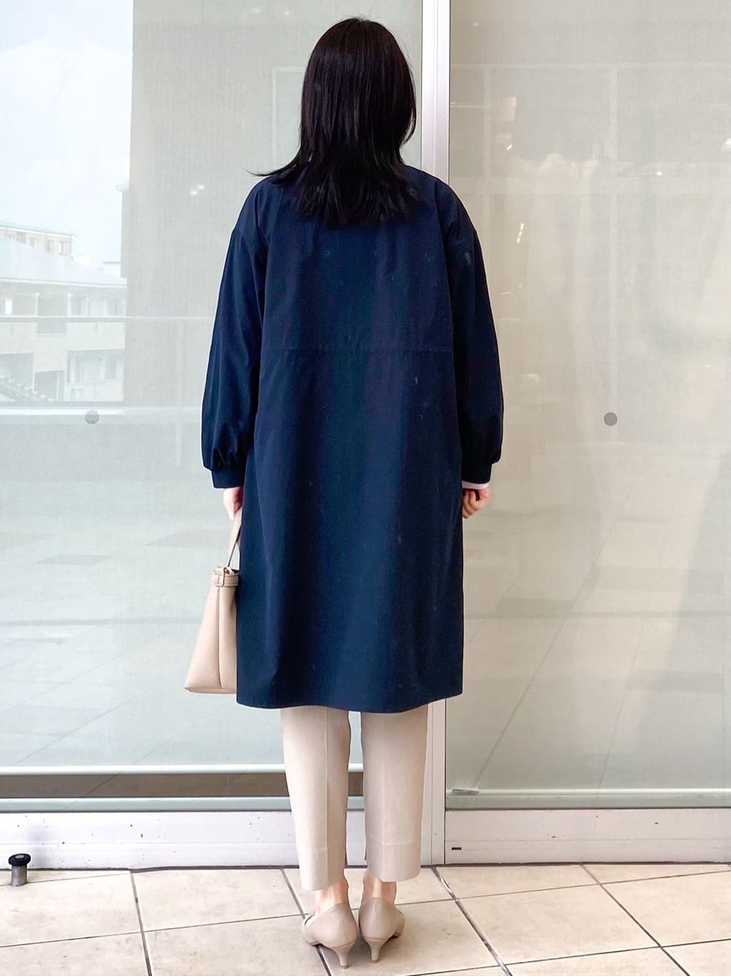 Jeanさんの「OPAQUE.CLIP｜ヴィンテージクロスノーカラーロングコート【洗濯機OK／ストレッチ／イージーアイロン】」を使ったコーディネート