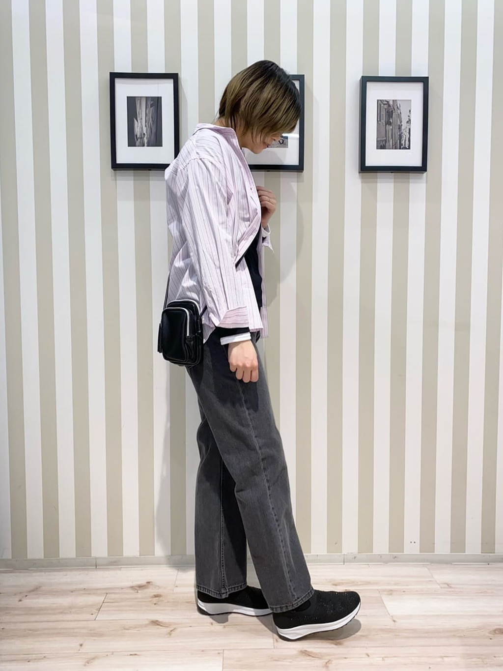 きたさんの「SHOO･LA･RUE｜【SHOO・LA・RUE DENIM/SS-LL】程よい厚みの ストレートデニムパンツ（10.5オン」を使ったコーディネート