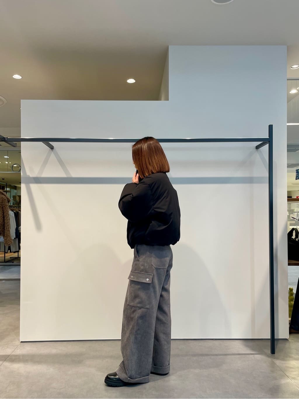 amiさんの「INDIVI｜ヘアリーボーダーポロニット」を使ったコーディネート