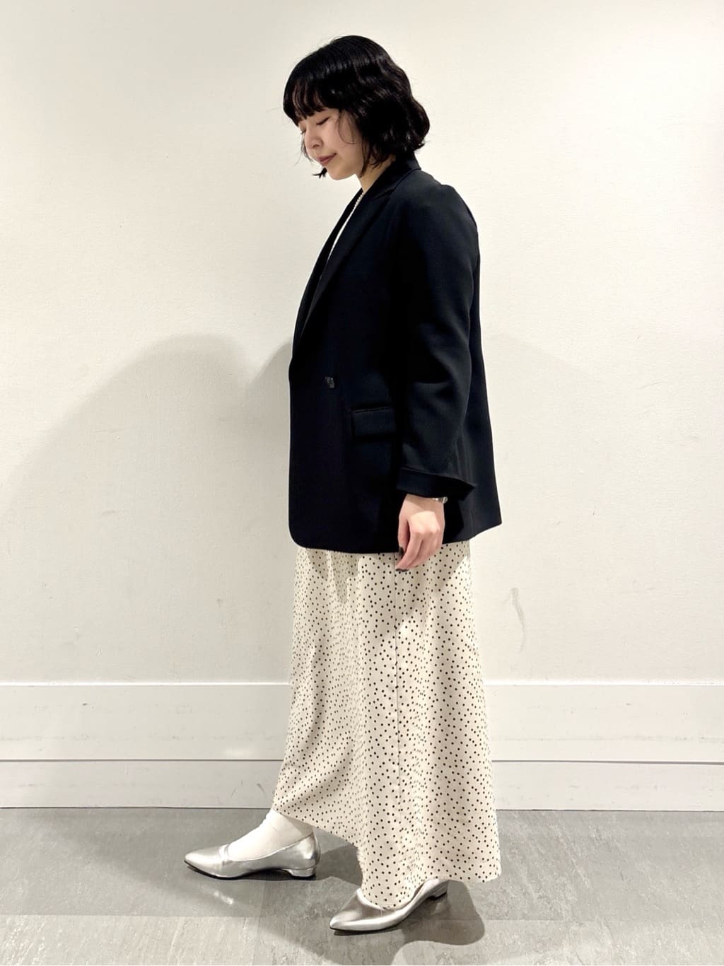 モエカさんの「UNTITLED｜◆【洗える/ストレッチ性】ダブルブレストジャケット」を使ったコーディネート