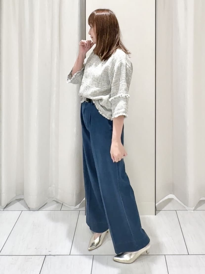 ʏᴜᴋɪᴋᴏさんの「UNTITLED｜◆【セットアップ可/ワイド】ライトウェイトデニムパンツ」を使ったコーディネート
