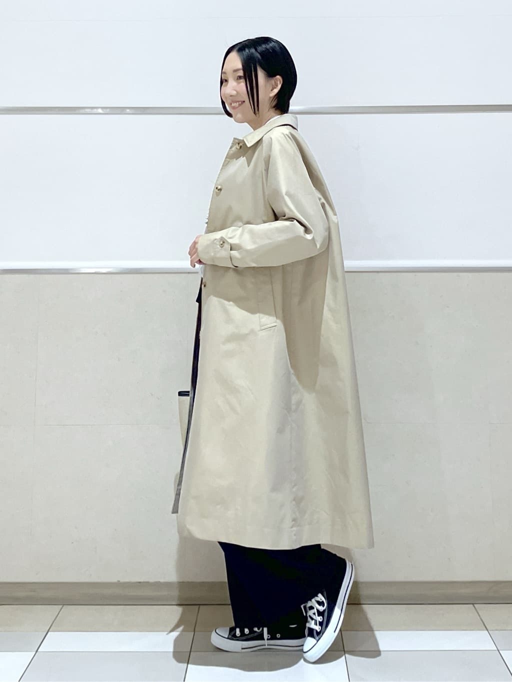 eriko さんの「Dessin｜シャンブレースプリングコート」を使ったコーディネート