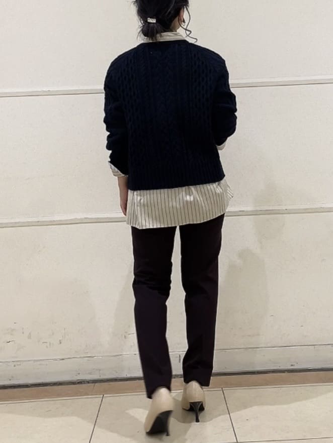 watanabeさんの「UNTITLED｜【洗える】スポンディッシュ ケーブル柄ニット」を使ったコーディネート