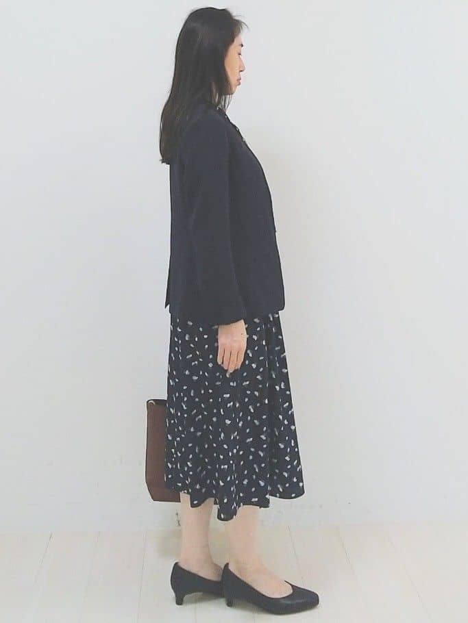SANAさんの「Reflect｜【SS-4Lサイズ／通勤／セットアップ可】ノーカラージャケット」を使ったコーディネート