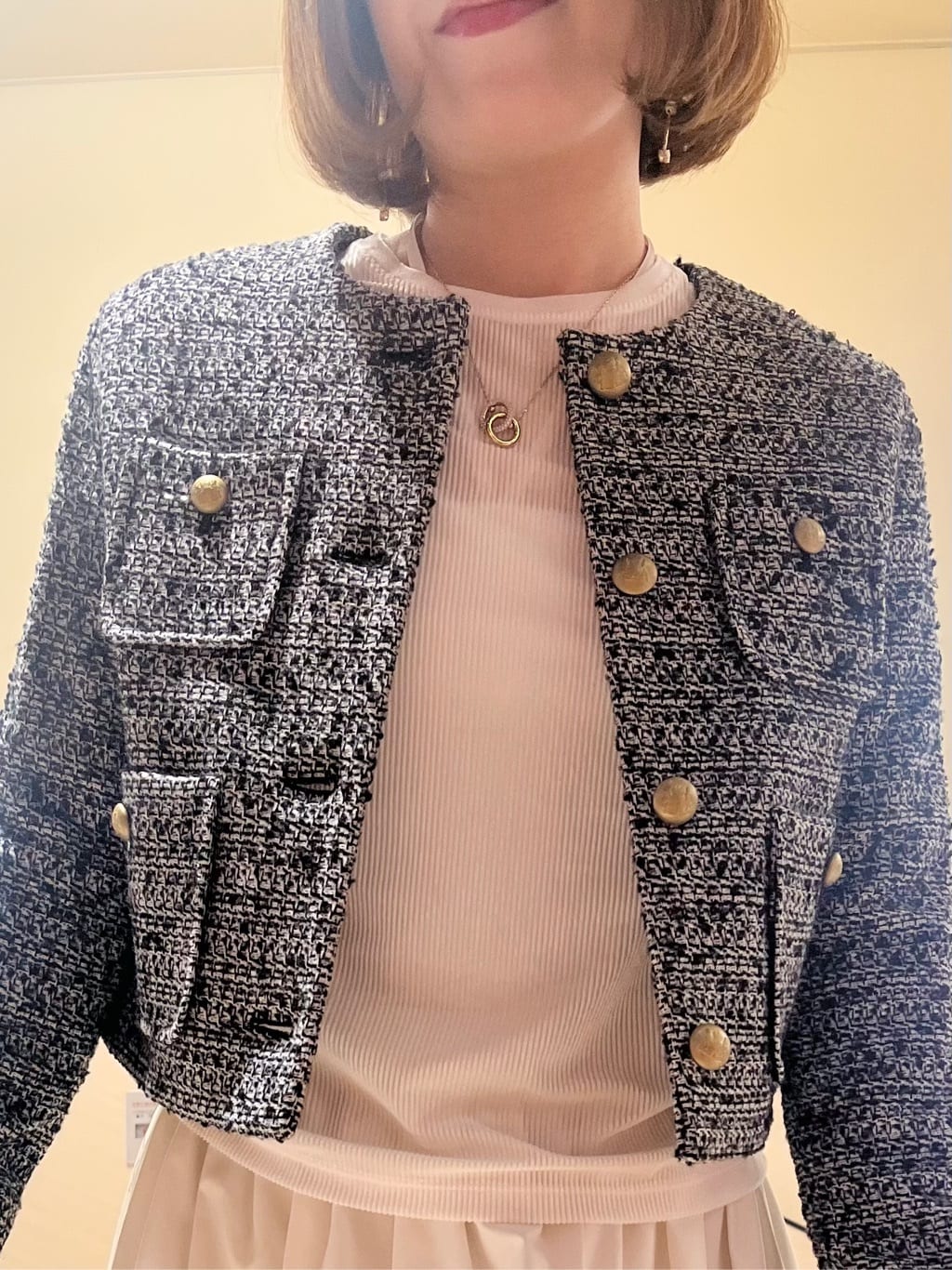 yahataさんの「DRESSTERIOR｜◆【洗える/リブベロア】シアーリブベロアカットソー」を使ったコーディネート