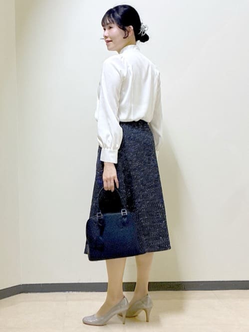  beni_gingerさんの「Reflect｜【レイヤードに◎】ボウタイブラウス」を使ったコーディネート