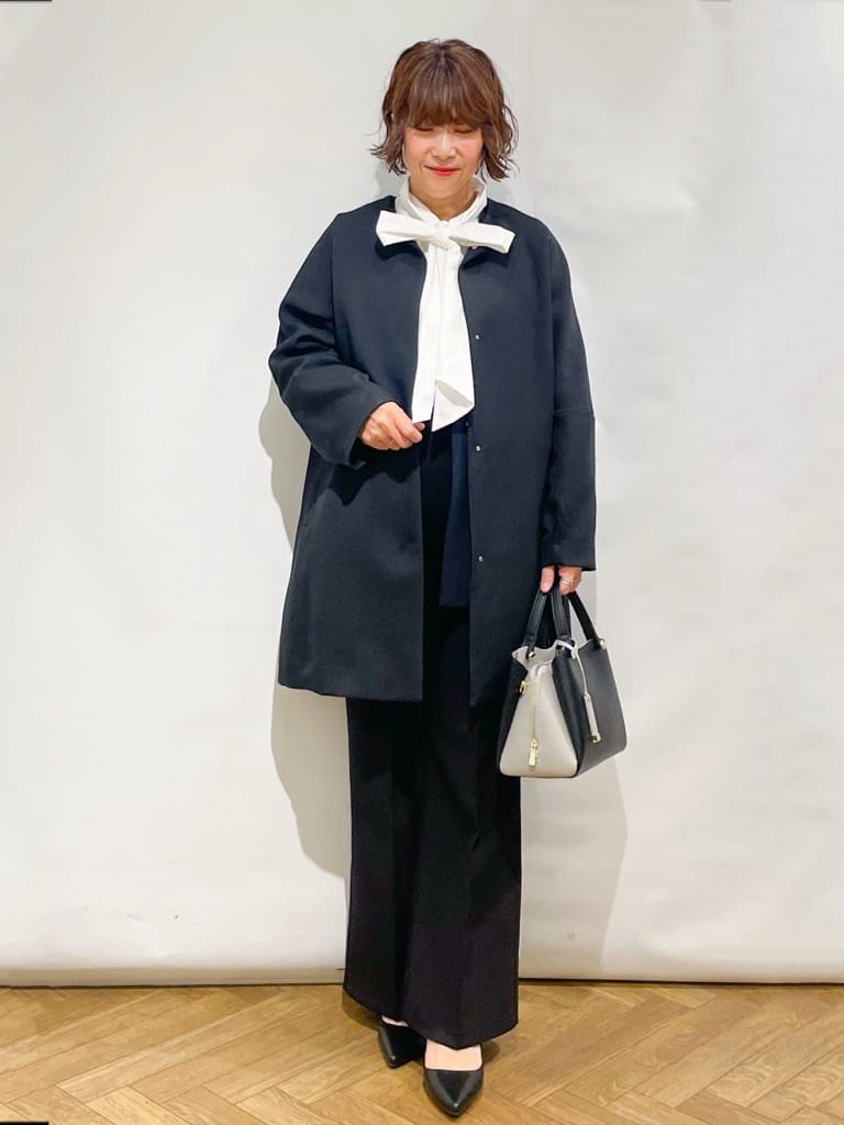 なかさんの「index｜フォルムスリーブミドルコート【洗濯機OK】」を使ったコーディネート