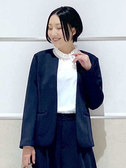 eriko さんの「Dessin｜【通勤/セットアップ可能】ソフトボンディングジャケット」を使ったコーディネート