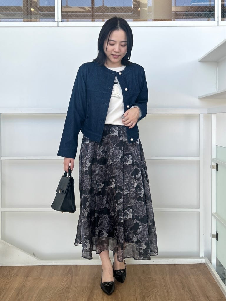 shinoさんの「Couture brooch｜【洗える・通勤】Springオーガンフルールスカート」を使ったコーディネート